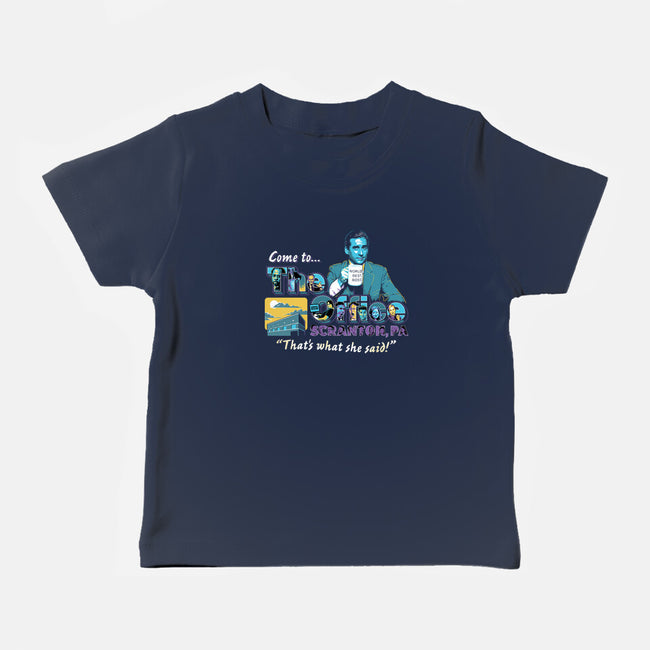 Come To The Office-baby basic tee-goodidearyan