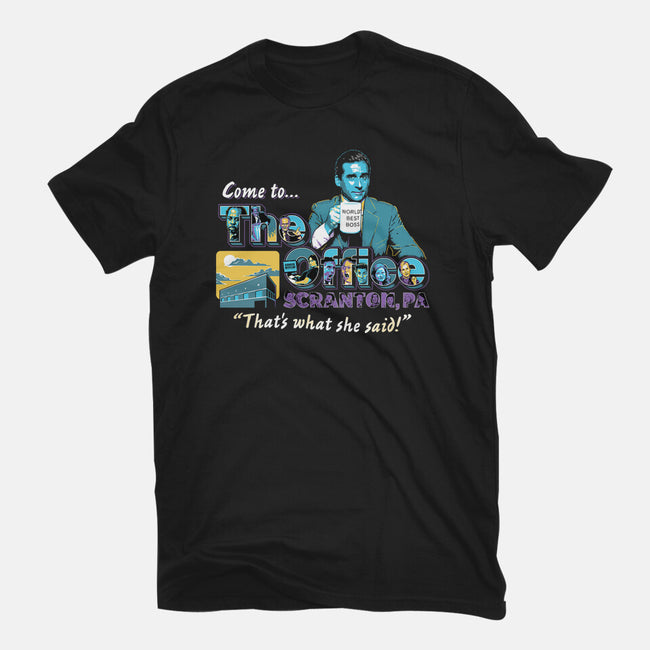 Come To The Office-womens fitted tee-goodidearyan