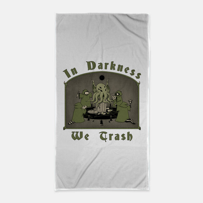 In Darkness We Trash-none beach towel-pigboom