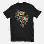 Flowered Dinosaur Fossil-mens heavyweight tee-NemiMakeit