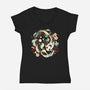 Aquatic Harmony-womens v-neck tee-Snouleaf