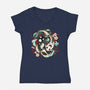 Aquatic Harmony-womens v-neck tee-Snouleaf