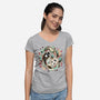 Aquatic Harmony-womens v-neck tee-Snouleaf