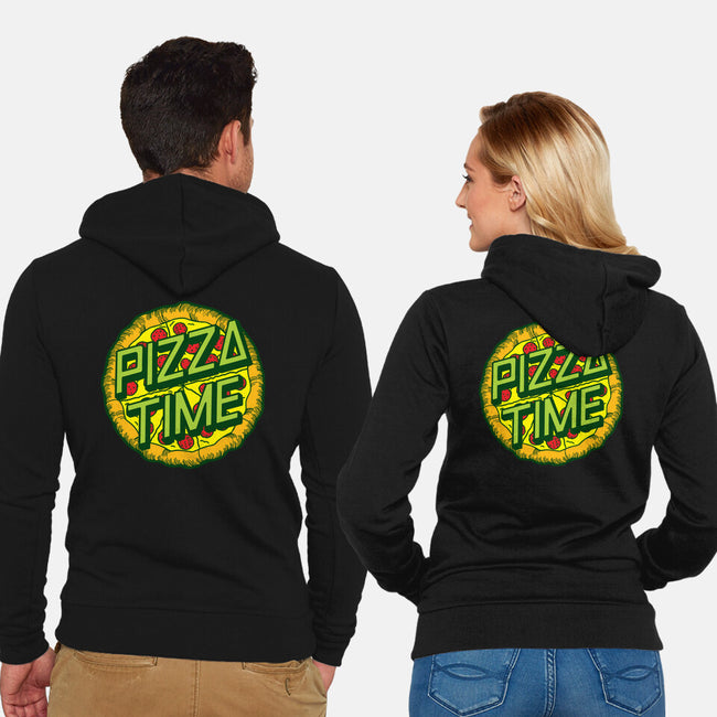 Cowabunga! It's Pizza Time!-unisex zip-up sweatshirt-dalethesk8er