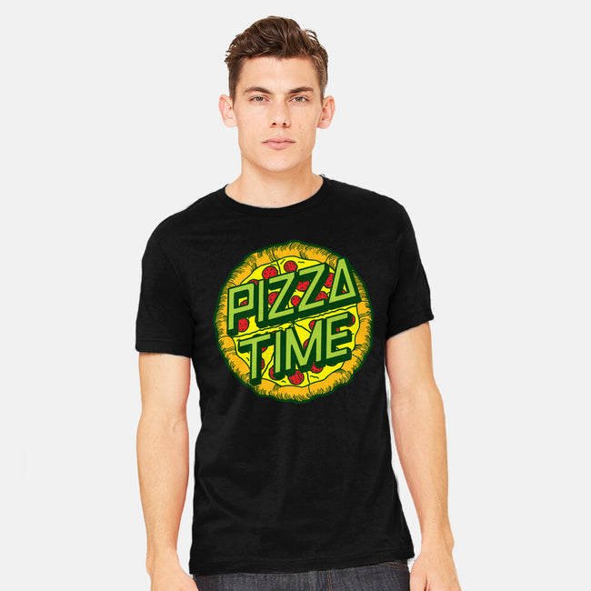 Cowabunga! It's Pizza Time!-mens heavyweight tee-dalethesk8er