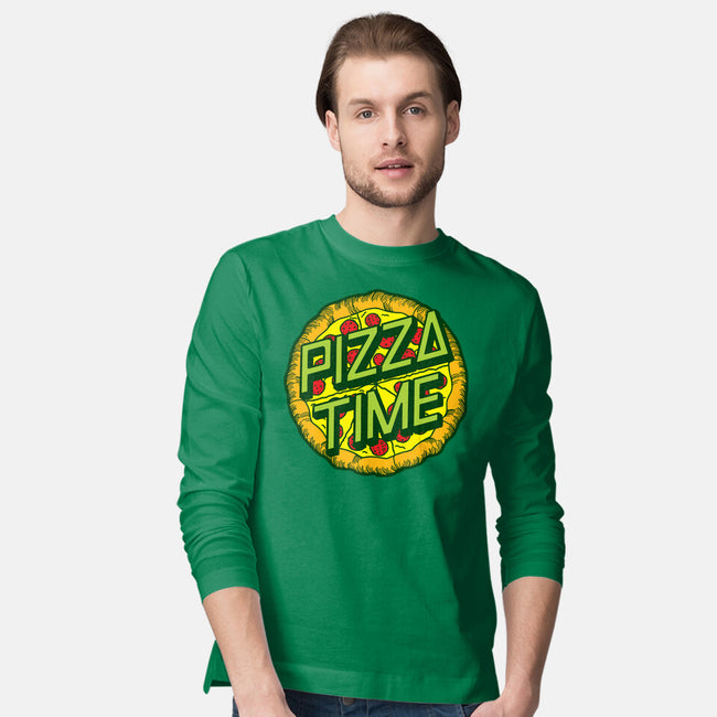 Cowabunga! It's Pizza Time!-mens long sleeved tee-dalethesk8er