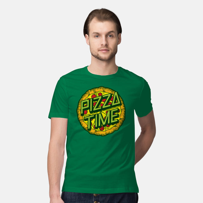 Cowabunga! It's Pizza Time!-mens premium tee-dalethesk8er