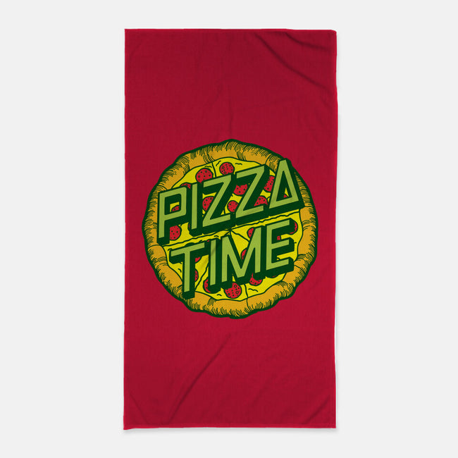 Cowabunga! It's Pizza Time!-none beach towel-dalethesk8er