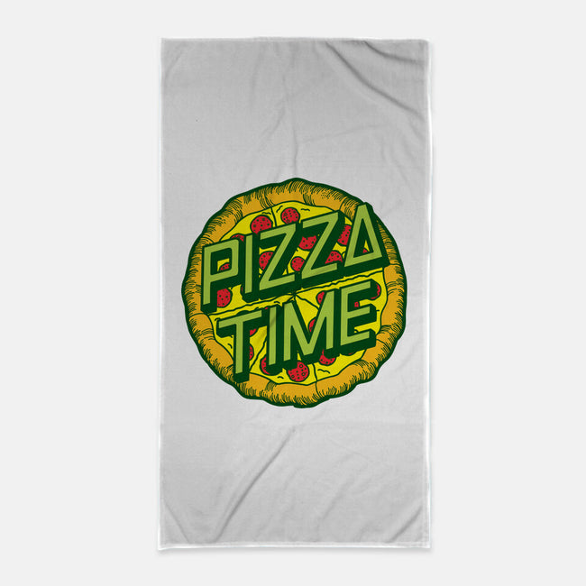 Cowabunga! It's Pizza Time!-none beach towel-dalethesk8er