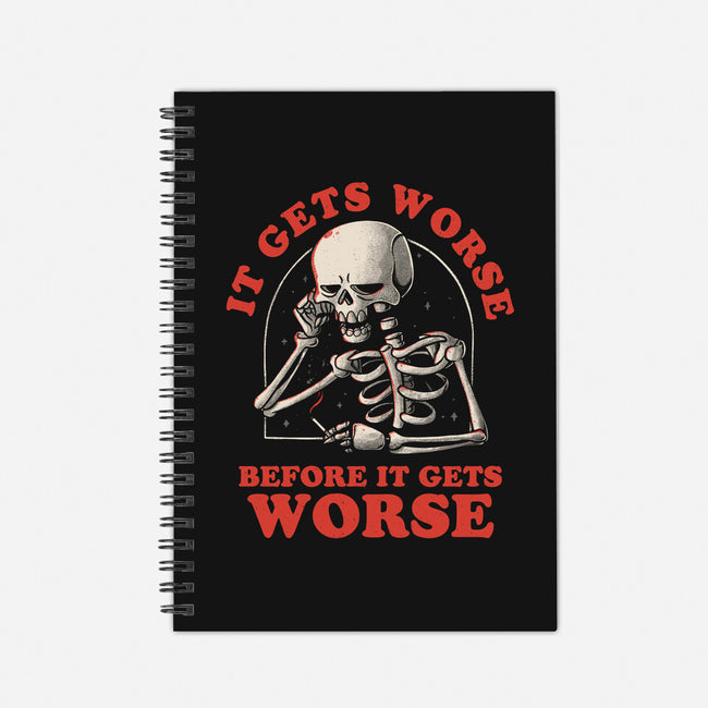 It Gets Worse-none dot grid notebook-eduely