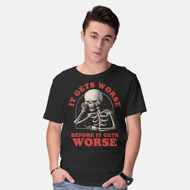 It Gets Worse-mens basic tee-eduely