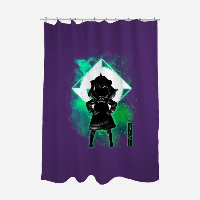 Cosmic Little Spy-none polyester shower curtain-fanfreak1