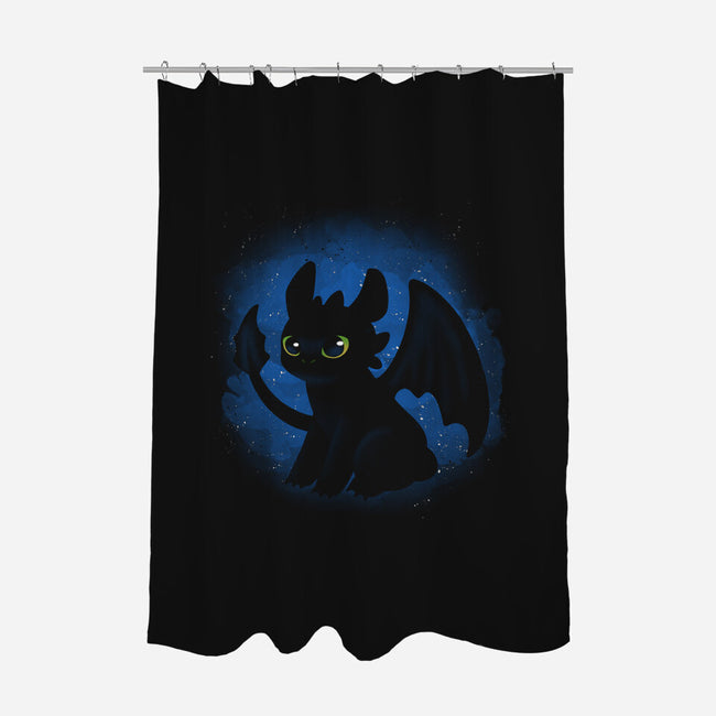 Night Fury-none polyester shower curtain-Digital Magician
