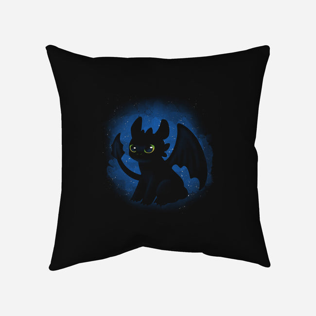 Night Fury-none removable cover w insert throw pillow-Digital Magician