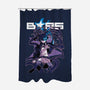 Black Rock Shooter-none polyester shower curtain-Corndes