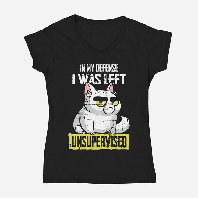 Unsupervised-womens v-neck tee-turborat14