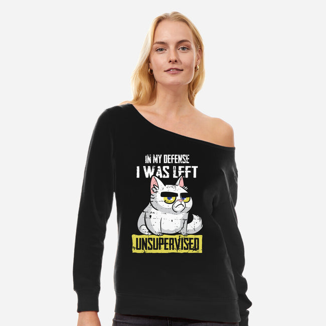 Unsupervised-womens off shoulder sweatshirt-turborat14
