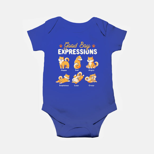 Good Boy Expressions-baby basic onesie-eduely