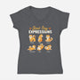Good Boy Expressions-womens v-neck tee-eduely