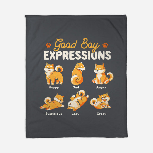 Good Boy Expressions-none fleece blanket-eduely