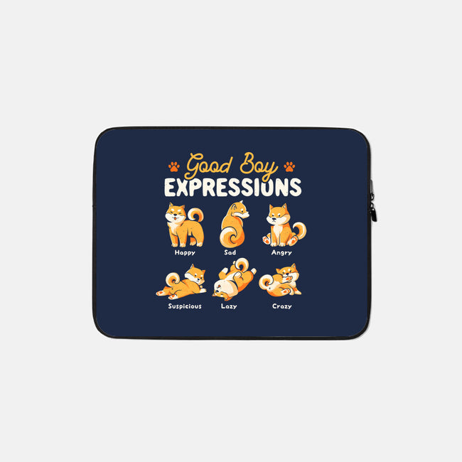 Good Boy Expressions-none zippered laptop sleeve-eduely