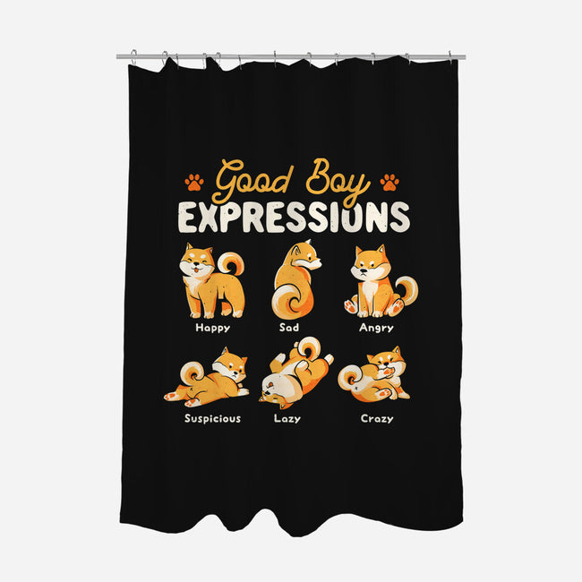 Good Boy Expressions-none polyester shower curtain-eduely