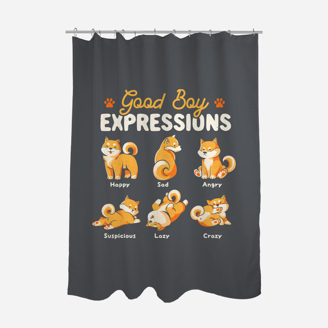 Good Boy Expressions-none polyester shower curtain-eduely