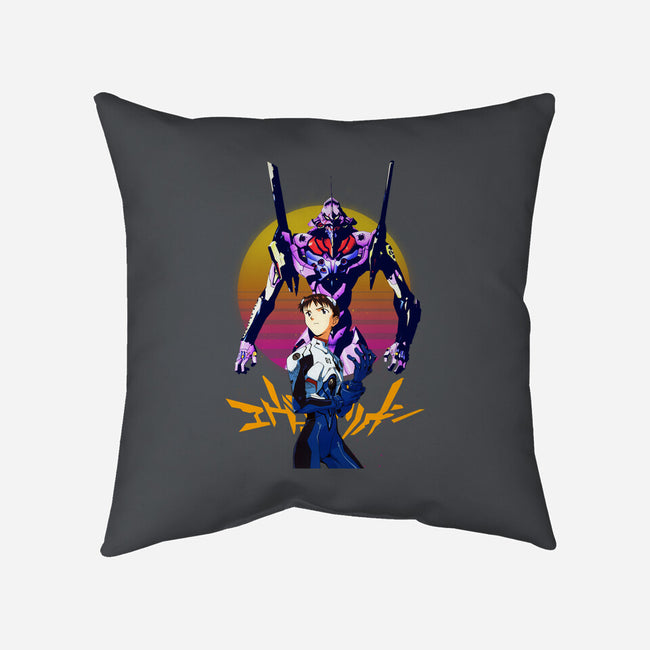 Unit 01 Shinji Ikari-none removable cover throw pillow-rondes