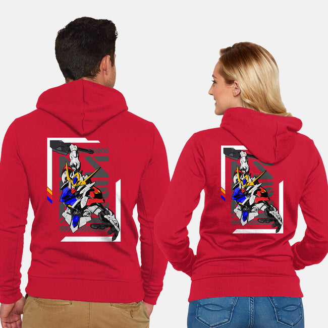 Gundam Barbatos Lupus-unisex zip-up sweatshirt-Pakyu Pashion