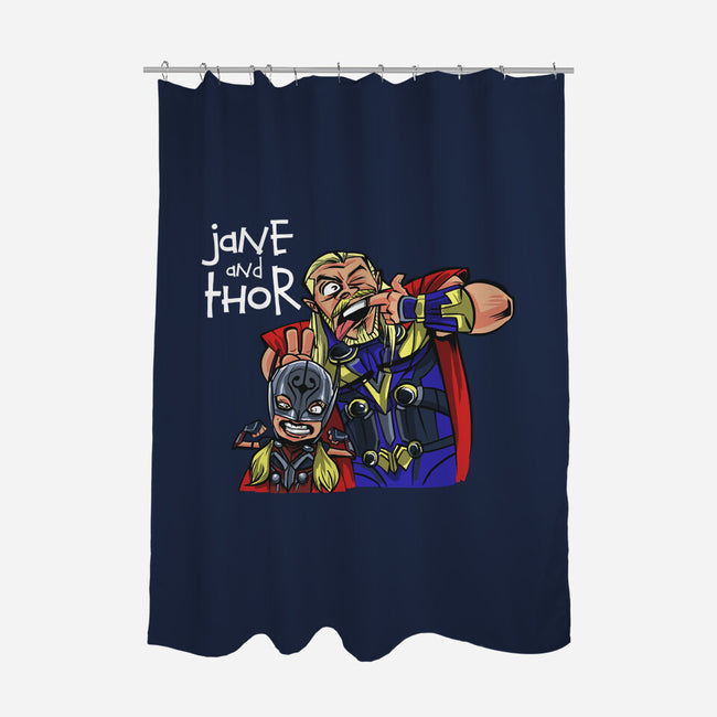 Jane And Thor-none polyester shower curtain-zascanauta
