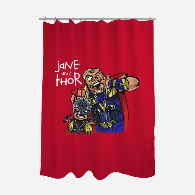 Jane And Thor-none polyester shower curtain-zascanauta