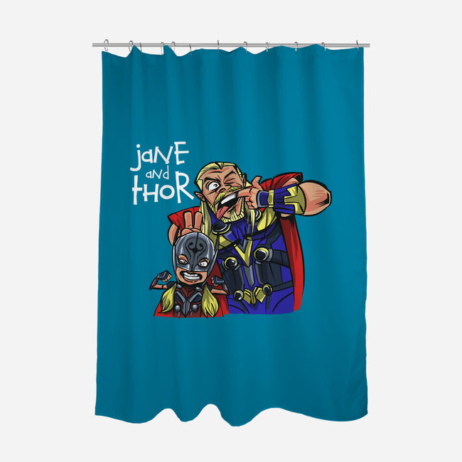 Jane And Thor-none polyester shower curtain-zascanauta