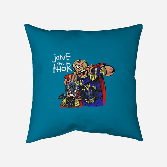 Jane And Thor-none removable cover w insert throw pillow-zascanauta