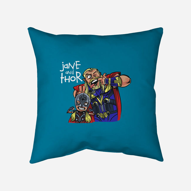 Jane And Thor-none removable cover throw pillow-zascanauta