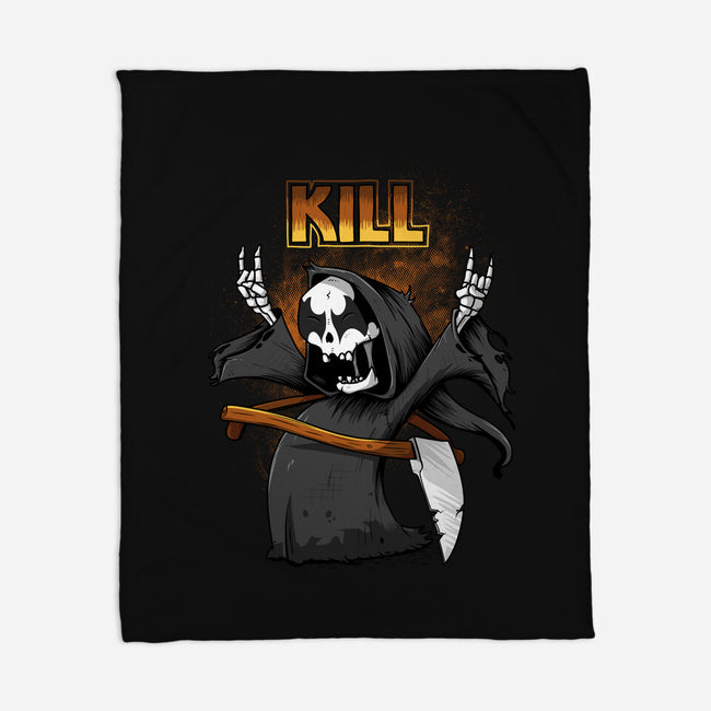 Kiss And Death-none fleece blanket-ducfrench