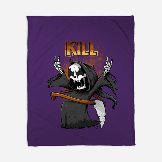 Kiss And Death-none fleece blanket-ducfrench