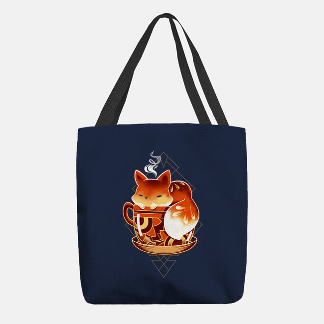 Cup Of Fox-none basic tote bag-Snouleaf
