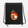 Cup Of Fox-none drawstring bag-Snouleaf