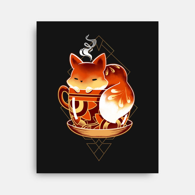 Cup Of Fox-none stretched canvas-Snouleaf