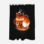 Cup Of Fox-none polyester shower curtain-Snouleaf