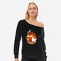 Cup Of Fox-womens off shoulder sweatshirt-Snouleaf