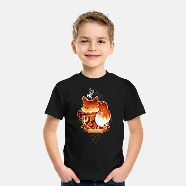 Cup Of Fox-youth basic tee-Snouleaf
