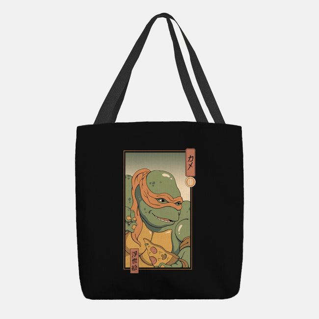 Orange Kame Ninja-none basic tote bag-vp021