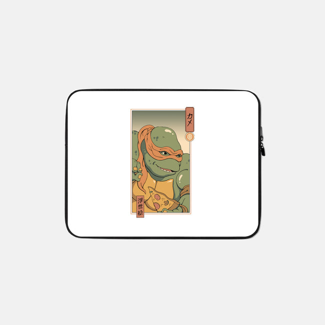 Orange Kame Ninja-none zippered laptop sleeve-vp021