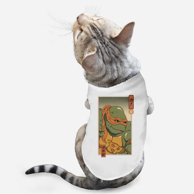 Orange Kame Ninja-cat basic pet tank-vp021