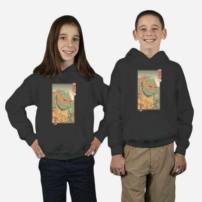 Orange Kame Ninja-youth pullover sweatshirt-vp021