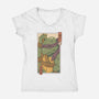 Purple Kame Ninja-womens v-neck tee-vp021