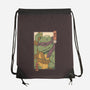 Purple Kame Ninja-none drawstring bag-vp021