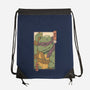 Purple Kame Ninja-none drawstring bag-vp021