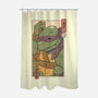 Purple Kame Ninja-none polyester shower curtain-vp021